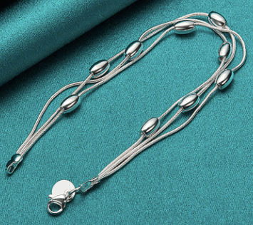 TRIPLE STRAND SILVER CHAIN BRACELET – B ANN'S BOUTIQUE, LLC