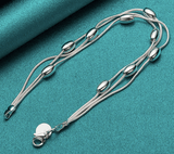 TRIPLE STRAND SILVER CHAIN BRACELET - B ANN'S BOUTIQUE, LLC