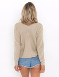2-WAY KNITTED SWEATER -- V-NECK AND TWISTED BACK OR FRONT - B ANN'S BOUTIQUE