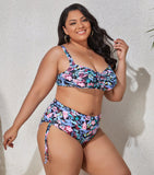 VIBRANT CONFIDENCE PLUS SIZE PUSH-UP BIKINI WITH HIGH WAIST BRIEFS - B ANN'S BOUTIQUE, LLC