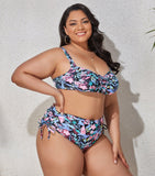 VIBRANT CONFIDENCE PLUS SIZE PUSH-UP BIKINI WITH HIGH WAIST BRIEFS - B ANN'S BOUTIQUE, LLC