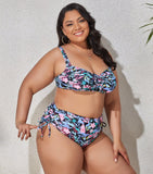 VIBRANT CONFIDENCE PLUS SIZE PUSH-UP BIKINI WITH HIGH WAIST BRIEFS - B ANN'S BOUTIQUE, LLC