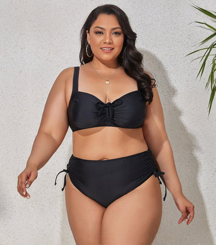 VIBRANT CONFIDENCE PLUS SIZE PUSH-UP BIKINI WITH HIGH WAIST BRIEFS - B ANN'S BOUTIQUE, LLC