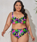 VIBRANT CONFIDENCE PLUS SIZE PUSH-UP BIKINI WITH HIGH WAIST BRIEFS - B ANN'S BOUTIQUE, LLC