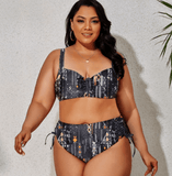 VIBRANT CONFIDENCE PLUS SIZE PUSH-UP BIKINI WITH HIGH WAIST BRIEFS - B ANN'S BOUTIQUE, LLC