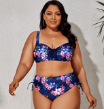 VIBRANT CONFIDENCE PLUS SIZE PUSH-UP BIKINI WITH HIGH WAIST BRIEFS - B ANN'S BOUTIQUE, LLC