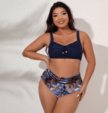 VIBRANT CONFIDENCE PLUS SIZE PUSH-UP BIKINI WITH HIGH WAIST BRIEFS - B ANN'S BOUTIQUE, LLC