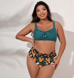 VIBRANT CONFIDENCE PLUS SIZE PUSH-UP BIKINI WITH HIGH WAIST BRIEFS - B ANN'S BOUTIQUE, LLC