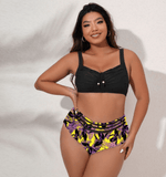 VIBRANT CONFIDENCE PLUS SIZE PUSH-UP BIKINI WITH HIGH WAIST BRIEFS - B ANN'S BOUTIQUE, LLC