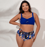 VIBRANT CONFIDENCE PLUS SIZE PUSH-UP BIKINI WITH HIGH WAIST BRIEFS - B ANN'S BOUTIQUE, LLC