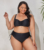 VIBRANT CONFIDENCE PLUS SIZE PUSH-UP BIKINI WITH HIGH WAIST BRIEFS - B ANN'S BOUTIQUE, LLC