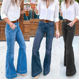 VINTAGE-INSPIRED BELL BOTTOM CUFFED JEANS - B ANN'S BOUTIQUE, LLC