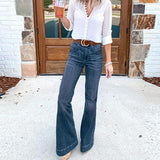 VINTAGE-INSPIRED BELL BOTTOM CUFFED JEANS - B ANN'S BOUTIQUE, LLC