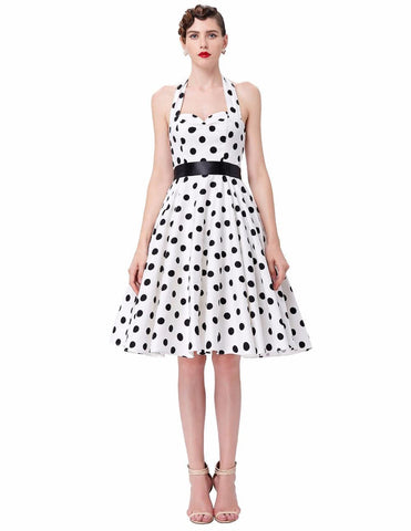 VINTAGE POLKA-DOT SWING DRESS - B ANN'S BOUTIQUE