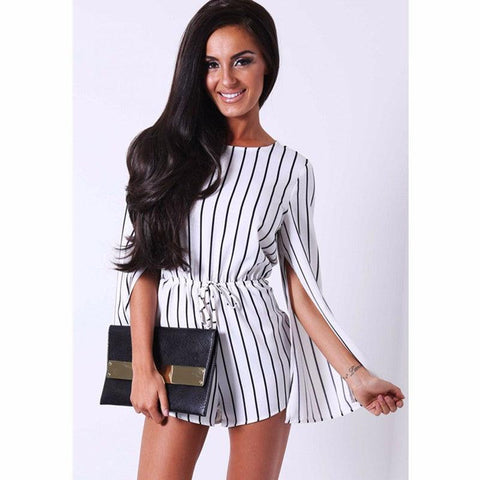 WALK THE LINE ROMPER - B ANN'S BOUTIQUE