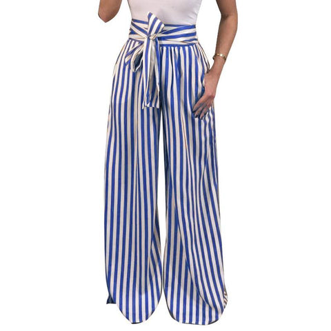 WIDE LEG STRIPED TROUSERS - B ANN'S BOUTIQUE, LLC