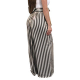 WIDE LEG STRIPED TROUSERS - B ANN'S BOUTIQUE, LLC