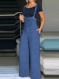 WOOLEN SUSPENDER JUMPSUIT WITH ZIPPERED POCKET - B ANN'S BOUTIQUE, LLC