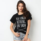 YOU KNOW NOTHING JON SNOW T-SHIRT - B ANN'S BOUTIQUE