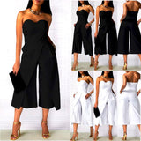 STRAPLESS OVERLAP ANKLE PANTS JUMPSUIT - B ANN'S BOUTIQUE, LLC