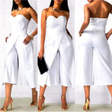 STRAPLESS OVERLAP ANKLE PANTS JUMPSUIT - B ANN'S BOUTIQUE, LLC
